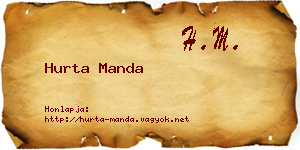 Hurta Manda névjegykártya